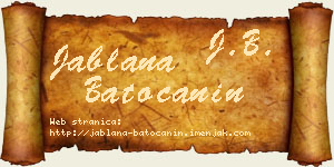 Jablana Batoćanin vizit kartica